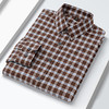 【羊毛混纺】罗蒙男士秋款长袖翻领格子衬衫通勤时尚休闲百搭衬衣男 商品缩略图2