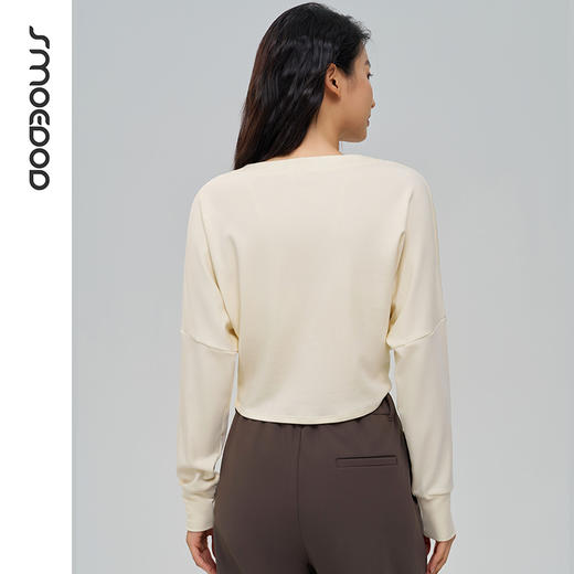 SMOEDOD/水沐伊朵瑜伽开衫交叉绑带设计柔软亲肤简约百搭50126 商品图3