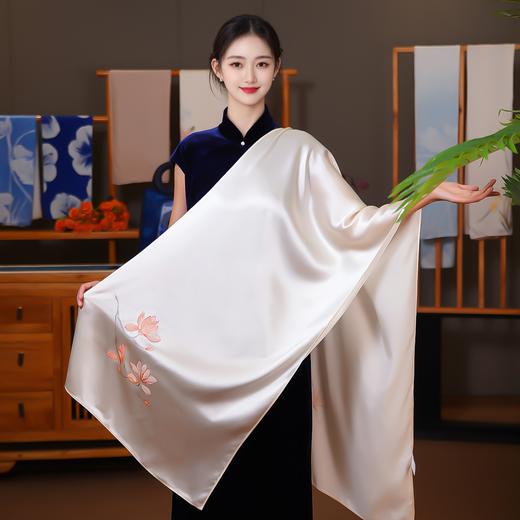 “青云染”ClouDyeing-手绘单面长巾 商品图0