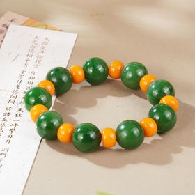 新疆国玉盟世玉和田玉碧玉手链【带证书·顺丰物流】