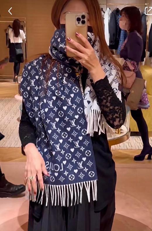 驴家又一款秋冬款羊绒围巾，老花是lv最时髦的设计45*200cm（AN） 商品图2