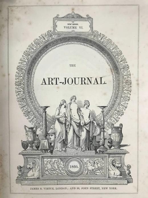 33*25cm！1860年 艺术杂志 数百幅版画插图 真皮精装大16开 商品图2