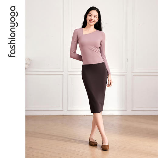 FC14356优雅斜领长袖 商品图7