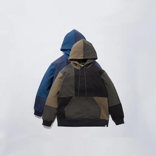 KUON Patchwork Hoodie 日本传统编织工艺Kumihimo拼接连帽卫衣 商品图0