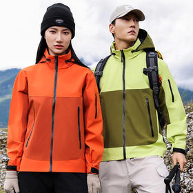 自由基地轻量耐磨新款拼色薄款冲锋衣可拆卸帽款防风雨多色男女款 NMJ-2011