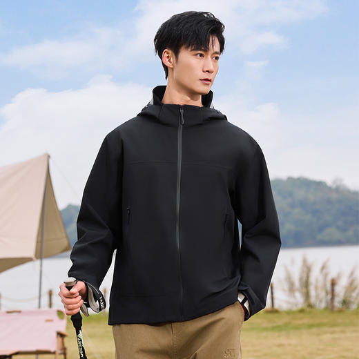 【防水+户外】圣得西情侣款户外旅行连帽夹克外套秋季新款潮2452932076 商品图1