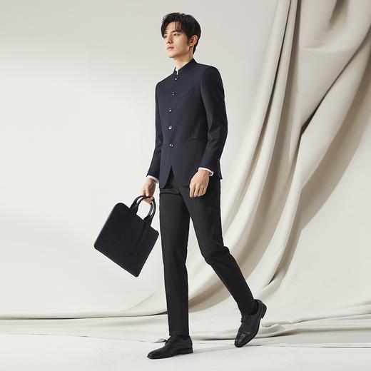 【WoolMark】柒牌男装羊毛西服秋冬新款商务正装中式立领单西外套	127C71450 商品图5