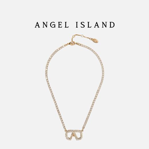 【限时折扣】ANGEL ISLAND 铜合金仿水晶首饰 经典logo系列水钻轻奢小众高级项链 商品图4