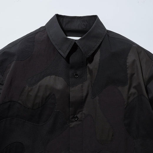 KUON Patchwork Camo Hobo Shirt 多材质迷彩拼接长袖衬衫 商品图1