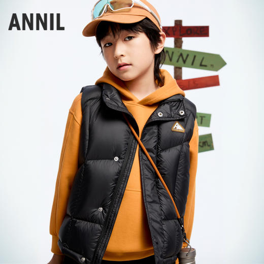 【御寒-5~5℃】男童户外三防羽绒马夹冬季新款安奈儿童装实体店同款AB442603 商品图2