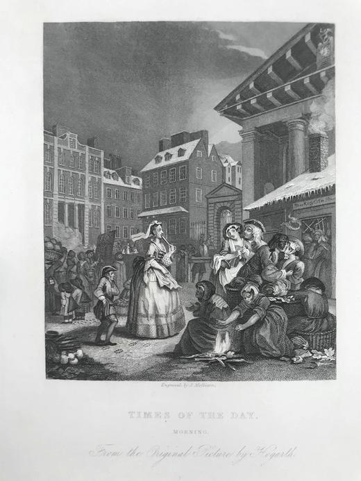 约19世纪后期 威廉·荷加斯画集（全2卷） 148幅版画插图 漆布精装16开 商品图3