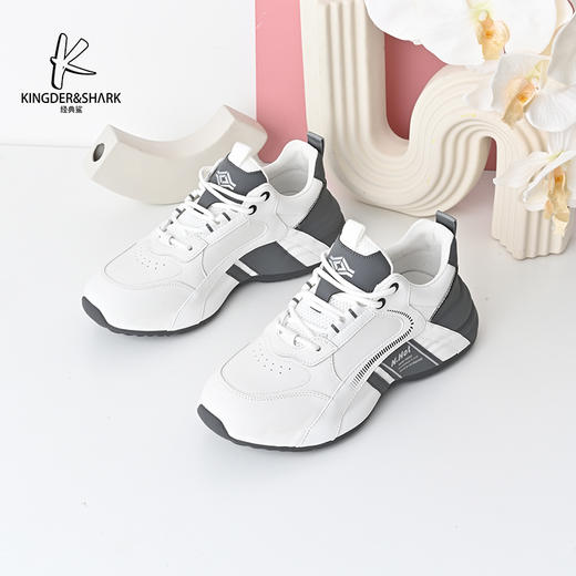 经典鲨2024年秋季新款韩版男士拼色休闲跑步鞋平底鞋KW270-D33031 商品图0