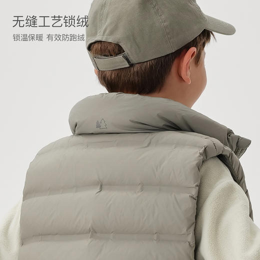 马克珍妮男女童山系户外超轻保暖羽绒服马甲2024年冬装新款241575 商品图5