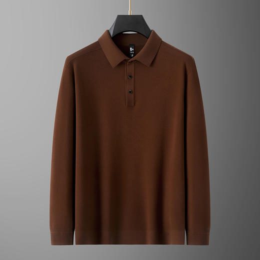 【新款DG】大依优型大码长袖Polo衫翻领加肥加大肥佬休闲宽松透气上衣打底 商品图1