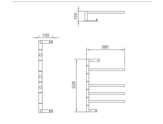 箭牌 电热毛巾架 黑色/白色 商品图3