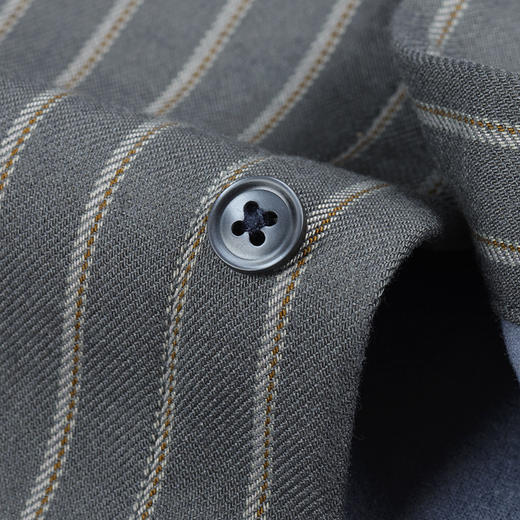 【羊毛混纺 加绒保暖】罗蒙男士秋冬长袖衬衫翻领保暖通勤舒适衬衣百搭休闲款 商品图5