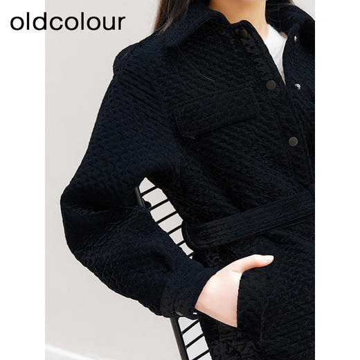 oldcolour秋冬新款宽松系带收腰休闲百搭外套女P440401A1 商品图4