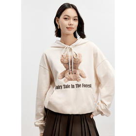 【严选】伊芙丽休闲小版logo绣花圆领卫衣女2024秋装新款基础百搭外套1F9903041