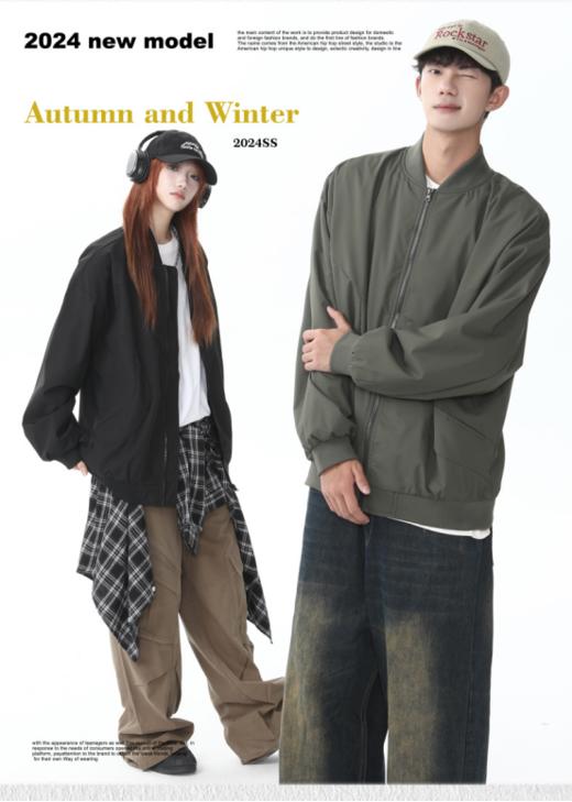 🔅🔅🔅【罗蒙情侣款运动休闲棒球服外套JK0799款】🌷▸初秋装备一站式购齐 🌟▸4D立体宽松剪裁，👊胖瘦都能穿，💅修身百搭 商品图0