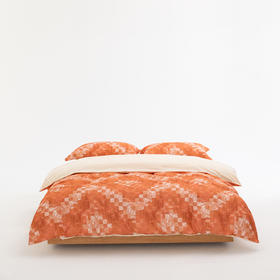 【全棉磨毛-朝露橙色】SCHIESSER舒雅生活雅系列全棉磨毛印花四件套-朝露橙风100%棉'11010124020301/2