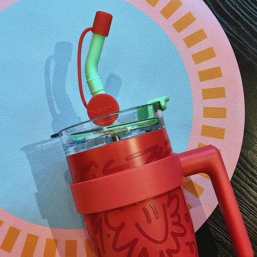 [屁侠推荐]bablov花伴森 1.25L大容量巨无霸保温杯 316不锈钢 吸管/直饮 花式双饮 保冷保热  商品图0