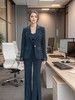 撞色明线拼色垫肩西服外套 商品缩略图1