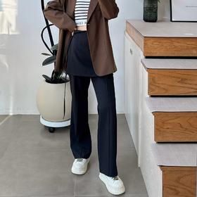 通勤直筒休闲裤秋季新款阔腿长裤女西装裤