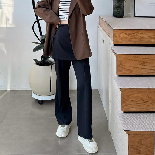 通勤直筒休闲裤秋季新款阔腿长裤女西装裤 商品图0