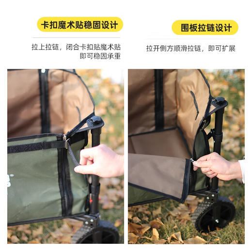 【小家电】趣游帮铝合金桌板侧开门聚拢折叠推车YB30-T HF 商品图4