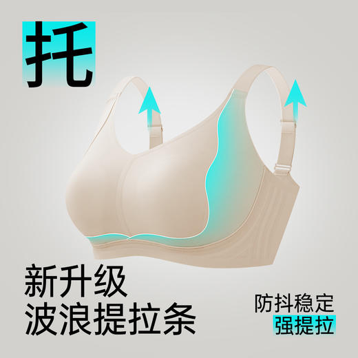 【大胸提拉 防下垂】运动无痕内衣女收副乳调整型大胸显小文胸罩  晚风吟吟 商品图1