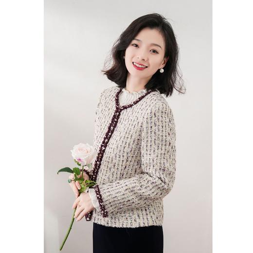 西子/【心动符号】精纺羊毛粗花呢织带小香风上衣外套/WTCY146 商品图1