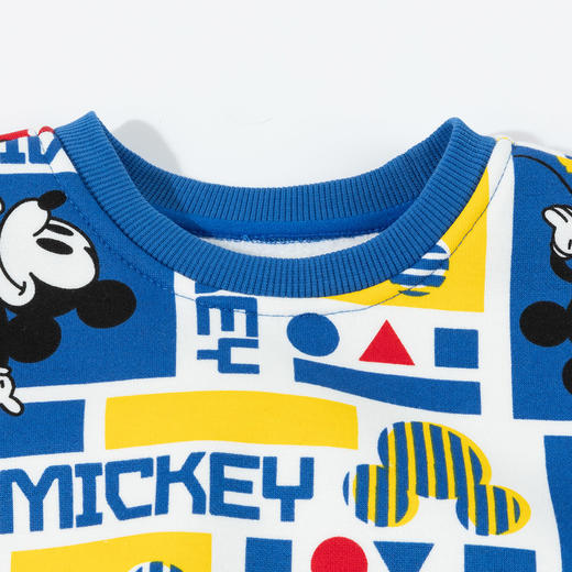 迪士尼【假期出游】24秋季新款男童加绒保暖卫衣时尚卡通米奇套头上衣ZD3DS047 商品图8