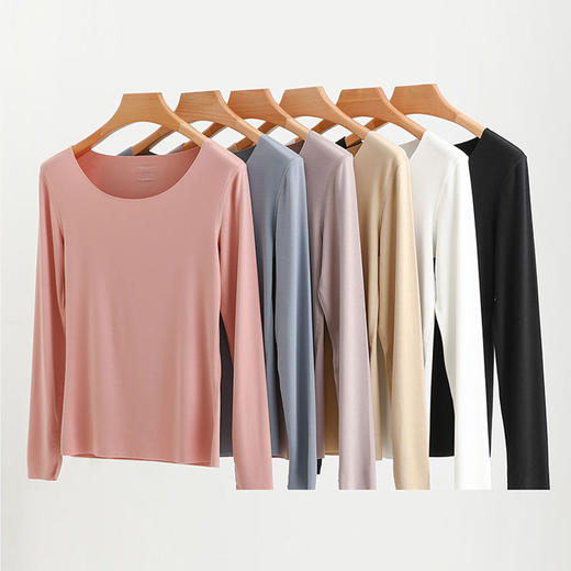 【女款】兰精莫代尔女套装 大圆领修身保暖秋衣秋裤打底衣 舒适亲肤透气 商品图9