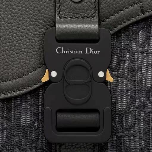 DIOR迪奥 可调节肩带翻盖开合Oblique印花 粒面牛皮革 马鞍包信使包斜挎包单肩包（CB） 商品图2