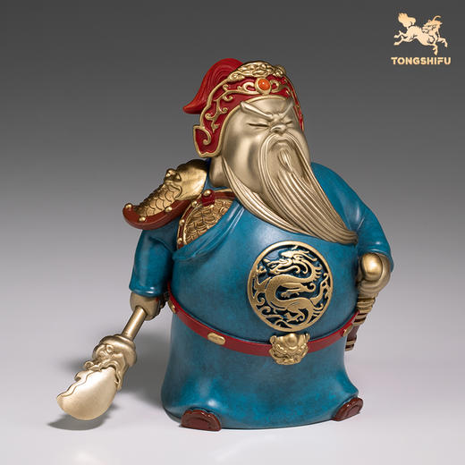 铜师傅《于荣光联名关羽》桌面萌版武财神铜关公摆件 家居 工艺品 商品图2