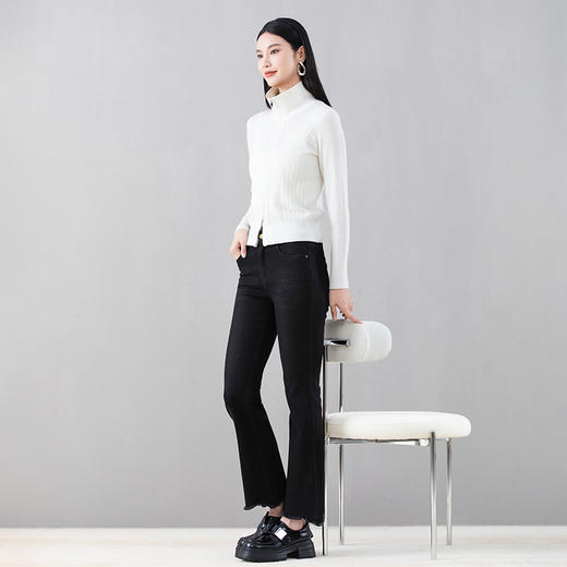 SKK8BD202诗梦女装黑色阔腿裤 商品图1