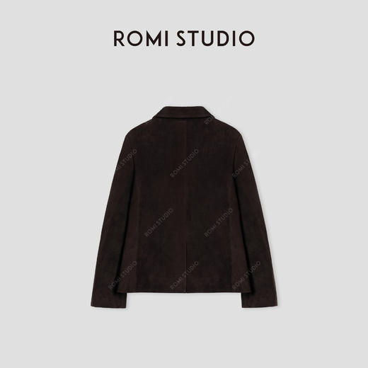 ROMI STUDIO“棕标甄选” 非洲进口混种羊皮绒面西装皮衣431PS036 商品图1