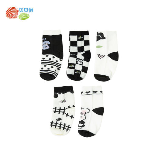 贝贝怡春秋四季款女童儿童袜（5双装） 商品图3