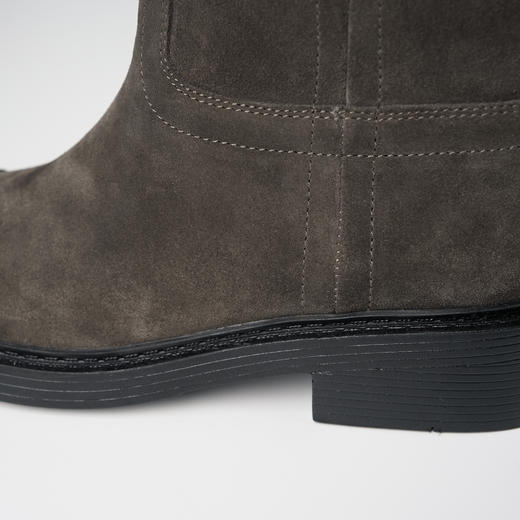 ROMI STUDIO“率性自我”进口牛反绒胚皮拼羊皮中筒马丁靴 448DS008 商品图3