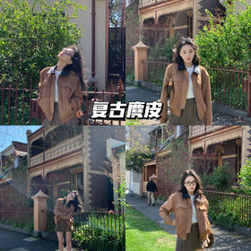 新品上身 | 阳光滤镜，给予绒感的麂皮感外套复古有层次🐞