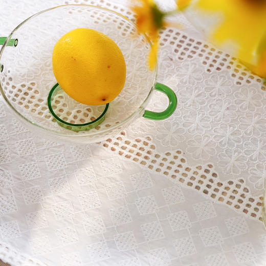 白色雏菊系列桌旗轻奢高端田园复古茶几高级感 商品图3