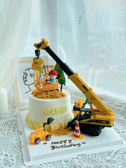 工程车蛋糕（文字可更改，备注一下或者联系客服哦） 商品图1