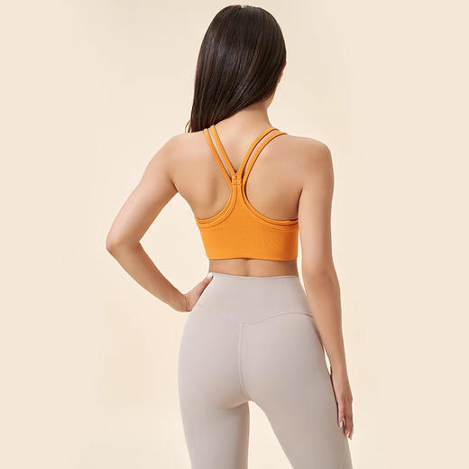 跃牌【安琪拉系列】细肩带美背假两件运动内衣瑜伽健身服WXM5291 商品图3
