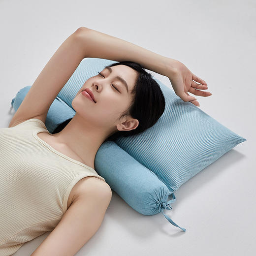 【条纹荞麦组合枕】全棉条纹荞麦组合牵引枕单人承认枕头枕芯 商品图3