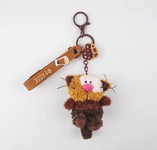 咖啡喵呜“法拉沛”+心里，毛绒钥匙扣 商品图0