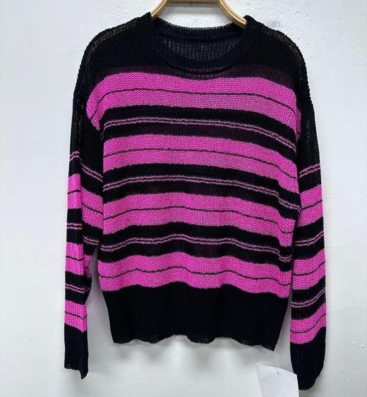 仓发12WS圆领拼色横条纹毛织上衣40123（条纹） 春季 402071032105 商品图0