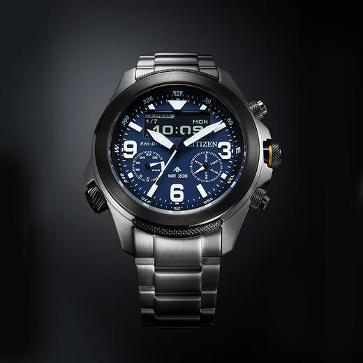 西铁城/CITIZEN运动光动能钢带男表JV1006-51L 商品图1