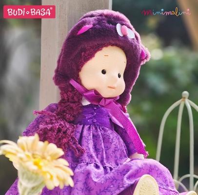 BUDIBASA巴迪宝思手工洋娃娃伊娃+帽子围巾（38 cm） 商品图2