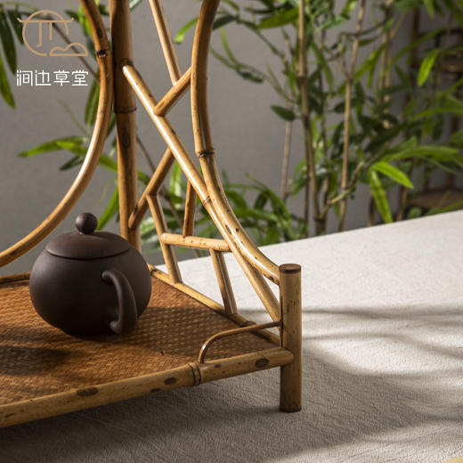 手工竹编照月文人茶棚 商品图6