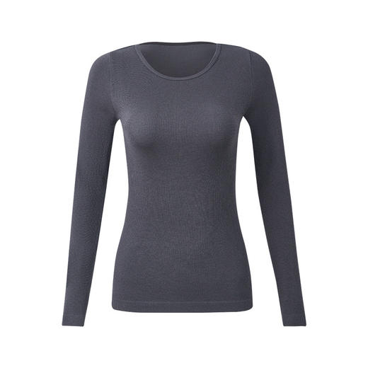 TG-TG03S328秋冬真丝美亚碧圆领长袖打底衫女 高弹舒适桑蚕丝长袖T恤上衣 商品图4